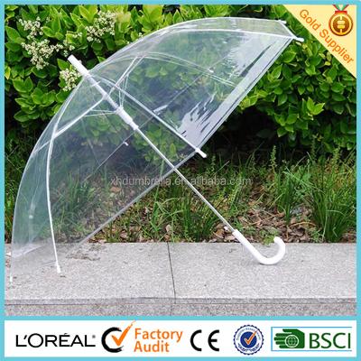 China Wholesale Fashion Dome Transparent Umbrella Auto Open Clearly for sale