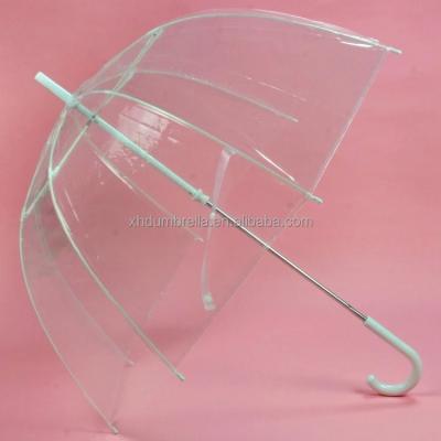 China 23 Inch 8 Panel Auto Open Transparent Clear Dome Umbrella Led for sale