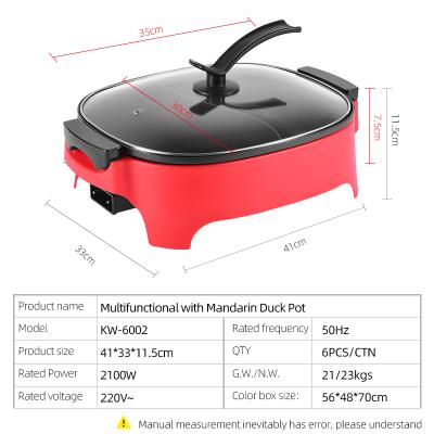 China Multifunctional Electric Hotel Grill Pan with Non-Stick Lacquer and Glass Lid for sale