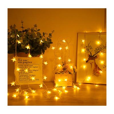 China String Light Outdoor Led Christmas Star Night String Light Led Pattern Light With Stars And Moon Decoration for sale