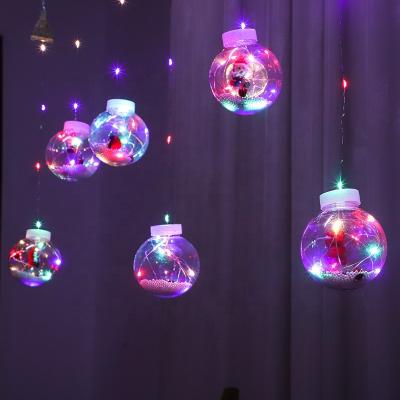 China Christmas Decor Curtain Light Christmas Light LED Gifts Snow Ball For Kids Decorative Christmas LED Light for sale