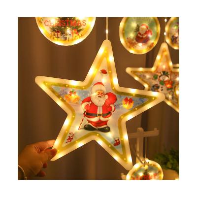 China String Fairy Lights New Christmas Atmosphere Curtain Window Christmas Decoration LED String Lights Christmas Tree Led Light for sale