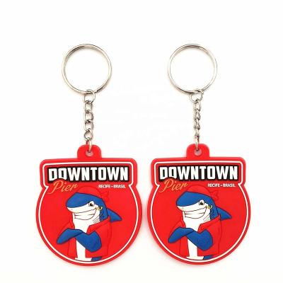 China Soft pvc+Metal soft pvc key chain custom logo key chain for sale