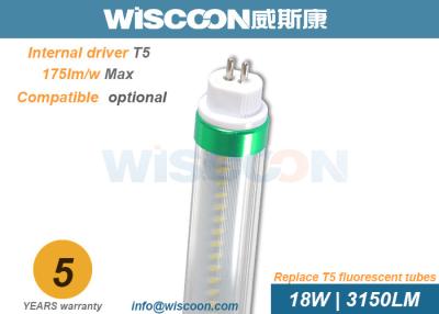 China Rotatable Cap 4ft LED Tube Light For Hospital , T5 LED Tube Replacement G5 Pins for sale