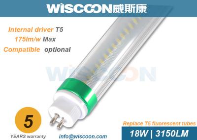 China High Power T5 LED 4 Foot Light Fixture / G5 SMD LED Tube Light Rotating Cap End for sale