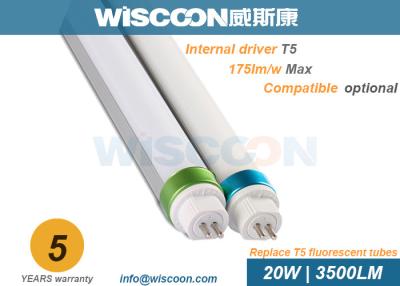 Chine 175 Lm/W ont mené des lumières de tube de 4ft 20 watts de puissance 5 ans de garantie pour l'hôpital à vendre