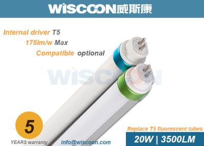 Chine 20w a mené le condensateur de Beryl de puces de la lumière 1200mm T5 LM80 de tube pour la maison/bureau à vendre