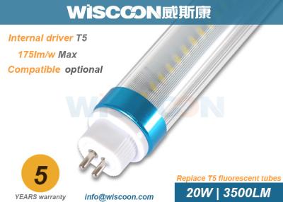 China High Lumen 4 Feet T5 Fluorescent Lamp 18 W With Aluminum 6063+PC Cover for sale