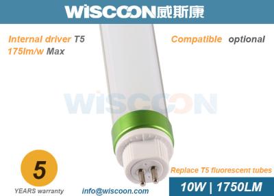 China Energy Efficient 10W T5 Tube Light 0.6m With Single / Double End Input for sale