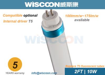 China Tubos 1750lm da substituição do diodo emissor de luz de 10 watts T5 com tampão de gerencio, corpo de alumínio à venda