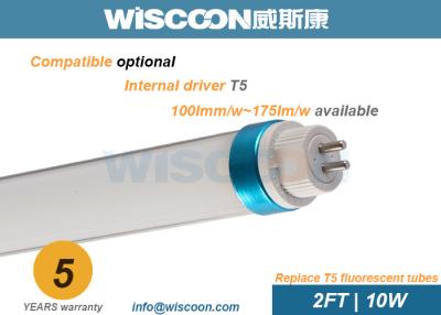 Chine 10 watts ont mené la lumière de tube 2 pieds, remplacement de tube mené par G5 pour la pièce de réception/supermarché à vendre