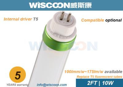 Chine 100 Lm/W Dimmable T5 ont mené la couverture de l'aluminium 6063+PC de rechange 10W de tubes à vendre