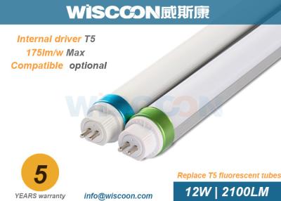 China Custom SMD T5 LED Tube Light With Rotatable Cap 160 Lm/W For Hospital for sale