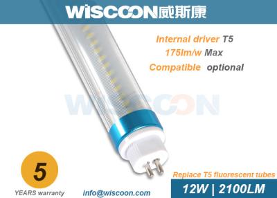 China Cool White School 10W 600MM Led T5 Tube / 180 Degree 2 Foot LED Tube T5 1750LM for sale