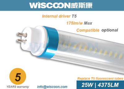 China Hotel IP44 5 Foot SMD LED Tube Light Rotating Cap with Single / Double End Input for sale