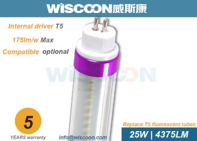 China Warm White SMD T5 Led Light Tube 25 Watt 1500mm With 50-60Hz Frequency for sale