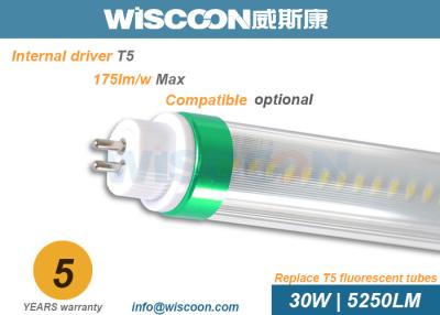 China 5 Feet 30 Watt Slim LED Tube Light T5 With Isolation Driver , 175 Lm/W Efficiency for sale