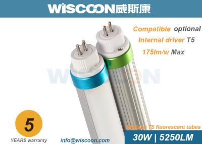 China 30 Wattage Led Tube T5 Replacement G5 Pins 160 Lm/W With Clear / Milky Cover for sale