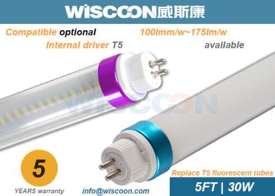 China Ra80 T5 Led Tube Fixture 5 Feet 120 Lm/W For Old Fluorescent Tube Replacement for sale