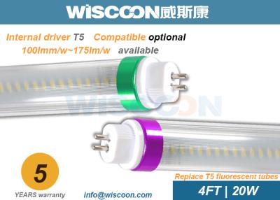 Cina luce della metropolitana fluorescente di 1500mm T 5, salone che accende le lampadine fluorescenti T5 160 Lm/W in vendita