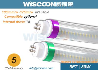 China SMD2835 T5 Fluorescent Light Fixtures 5250lm Isolate Driver For Household , 5000 Hours Lifetime for sale