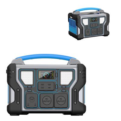 China Waterproof Camping Power Station 1000W Wireless Charging Solar Portable Generator for sale