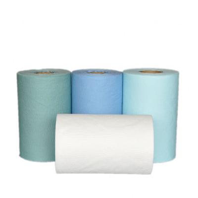 China Factory direct supply good quality pp polyester roll non woven wiper cloth viable clean cloth for sale