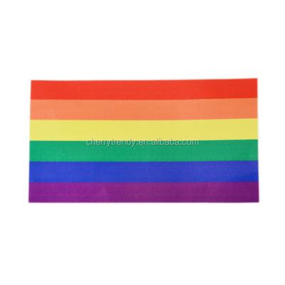 China Windshield Stickers Cheerful Pride Rainbow Flag Car Bumper Sticker Decal for sale