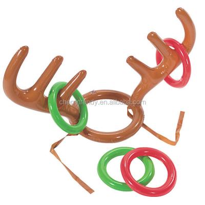 China PVC Christmas Party Inflatable Reindeer Antler Ring Toss Game for sale