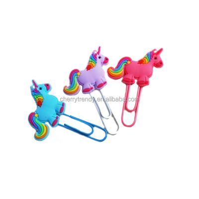 China Soft PVC Unicorn Paper Rubber Clip UB473 for sale