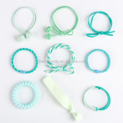 China Candy Color Elastic Hair Bands Set Of One Elastic Hair Rubber Band Ponytail Holder Hair Accessories for sale