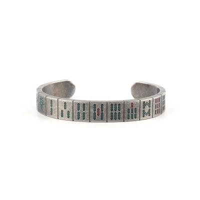 China FASHIONABLE Creative Lucky Jewelry Mah Jong Mah-Jongg Bracelet Mahjong Cuff Bracelet for sale