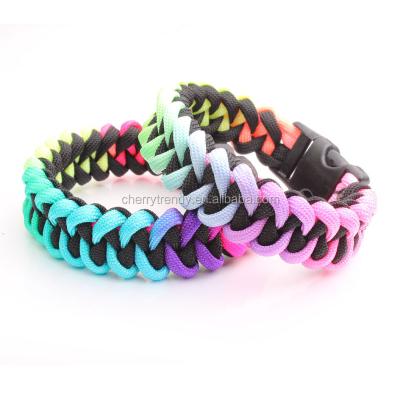 China Pride Rainbow Paracord Bracelet Gay Show FASHION YOUR Pride Gay Lesbian LGBT for sale