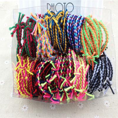 China Jewelry Decoration Kids Rainbow Color Neon Stretch Bracelet With Bungee Cord for sale