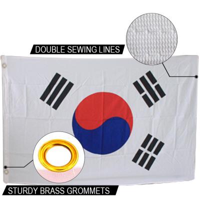 China The South Korea Flag 90 X 150cm Knitted Polyester Indoor Outdoor National Banner for sale