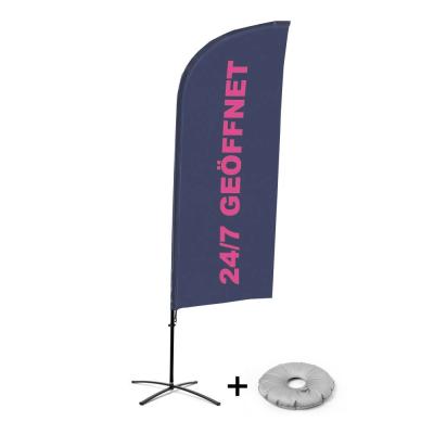 China Double Sided Outdoor Advertising Beach Flag Custom Fashion Flag Banner for sale