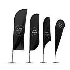 China Advertising Double Side Printing Aluminium Fiberglass Flagpole Custom Beach Flags Rectangle for sale