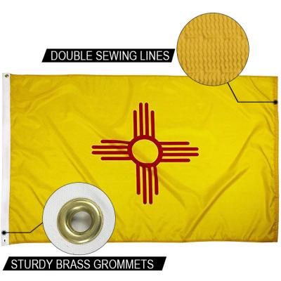 China Nm Flag State Of New Mexico Flag 3x5 Ft Outdoor Strong Canvas Heading And Brass Grommets for sale