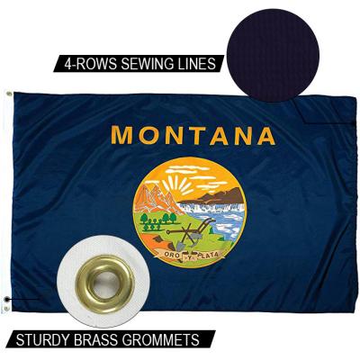 China State Of Montana Flag 3x5' Custom Flag Strong Canvas Heading And Brass Grommets for sale