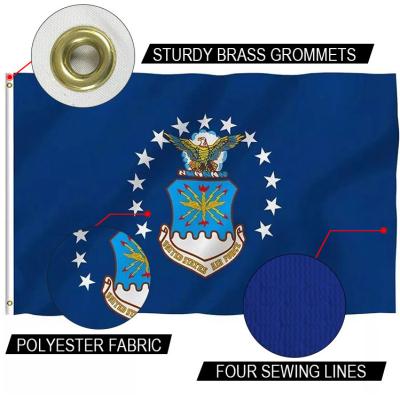 China USA Air Force Flag 3 X 5' Knitted Polyester Single Reverse Water Resistant for sale