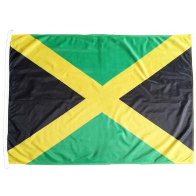 China Single Side Double Sides Interlayer Country Flags Jamaica 100% Polyester for sale