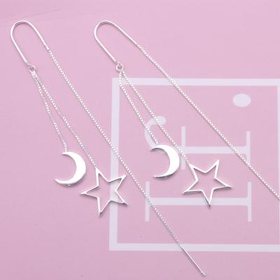 China Casual/Sporty SayYes 925 Sterling Silver Plated Jewelry Moon Star Stud Earrings For Women for sale