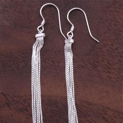 China Casual/Sporty SayYes 925 Sterling Silver Jewelry Tassel Drop Dangle Earrings Silver Plated For Women for sale