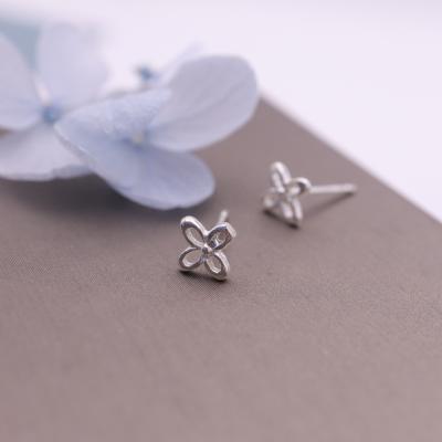 China Casual/Sporty SayYes 925 Sterling Silver Jewelry Flower Butterfly Clover Stud Earrings For Women for sale