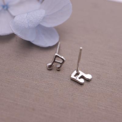 China Casual/Sporty SayYes Jewelry 925 Sterling Silver Musical Notes Shape Music Stud Earrings For Women for sale