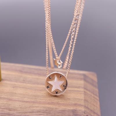 China The CLASSIC SayYes Sterling Silver Mother of Pearl Shell Charms Pendant Necklace Rose Jewelry 925 Gold Plated Round Star Coin Disc For Women for sale