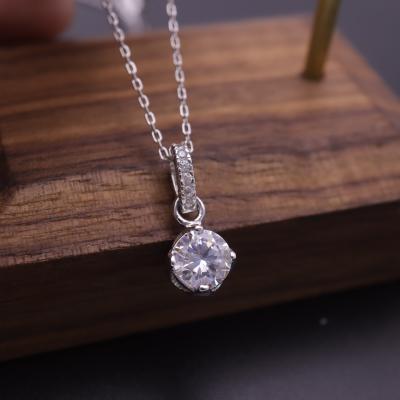 China Casual / Sporty SayYes 925 Sterling Silver Jewelry Zircon Four Claw Charms Pendant Rhodium Plated For Women for sale