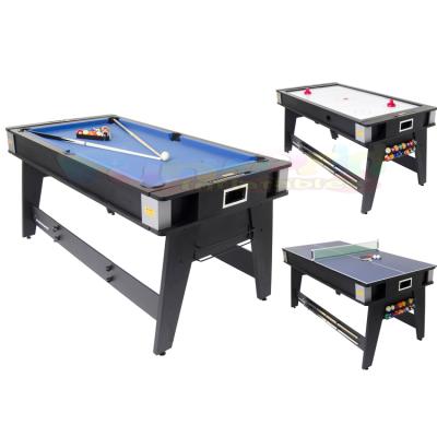 China Billiards Game Entertainment Sports Games Indoor Pool Table Game with Air Hockey and Ping Pong Ping Pong for sale