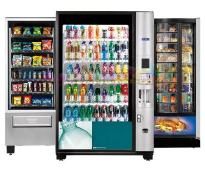 China Outdoor Entertainment Vending Machine Huge Capacity Cooler System Combo Vending Machine For Beverage And Snack for sale