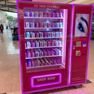 China Outdoor Large Capacity Shopping Mall Vending Machine Cosmetic Entertainment Vending Machines For Hair Eyelashes Wigs for sale